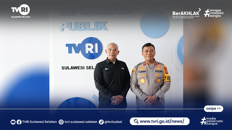 Kepsta TVRI Sulsel Terima Audiensi Kapolda Sulsel