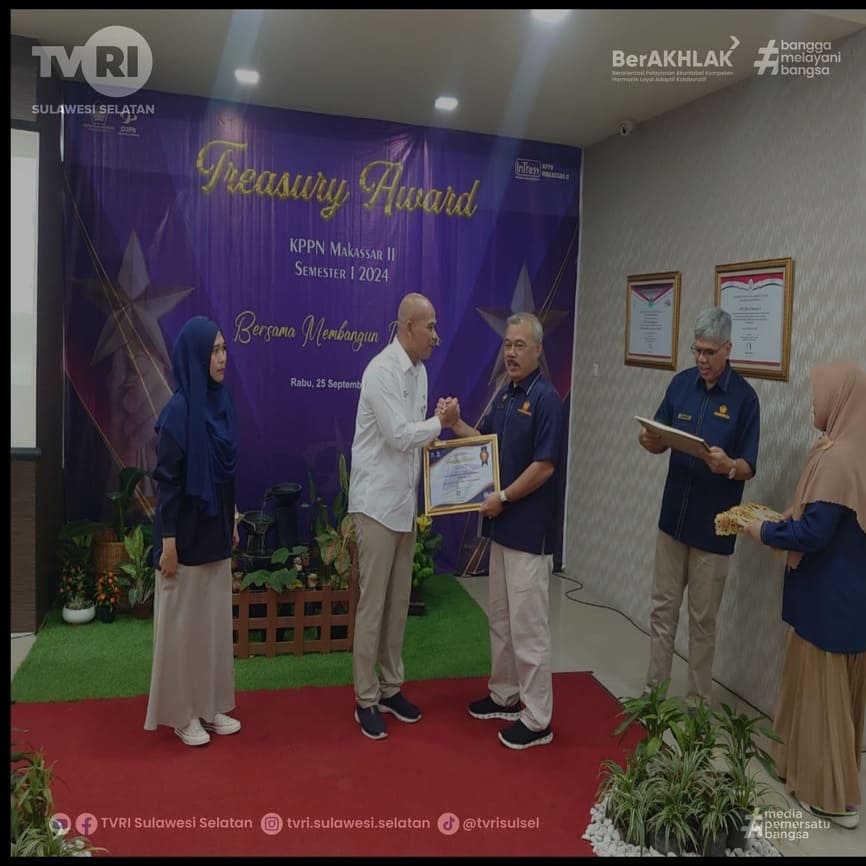 TVRI Sulsel Raih Treasury Awards KPPN