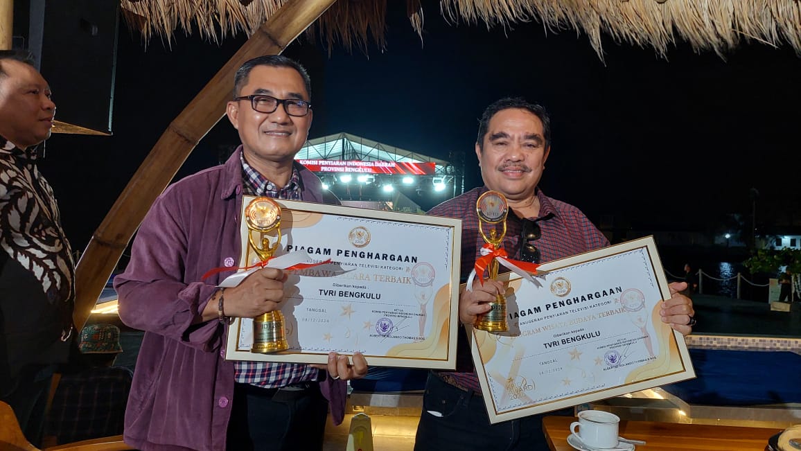 KPID award 2024, TVRI Stasiun Bengkulu Raih 2 Penghargaan