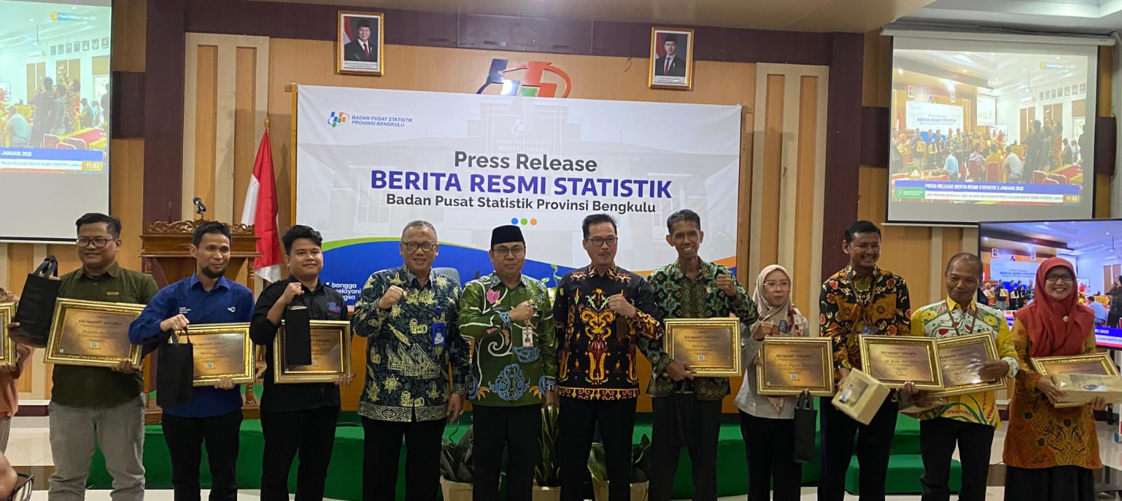 TVRI Stasiun Bengkulu Terima Penghargaan dari BPS Provinsi Bengkulu