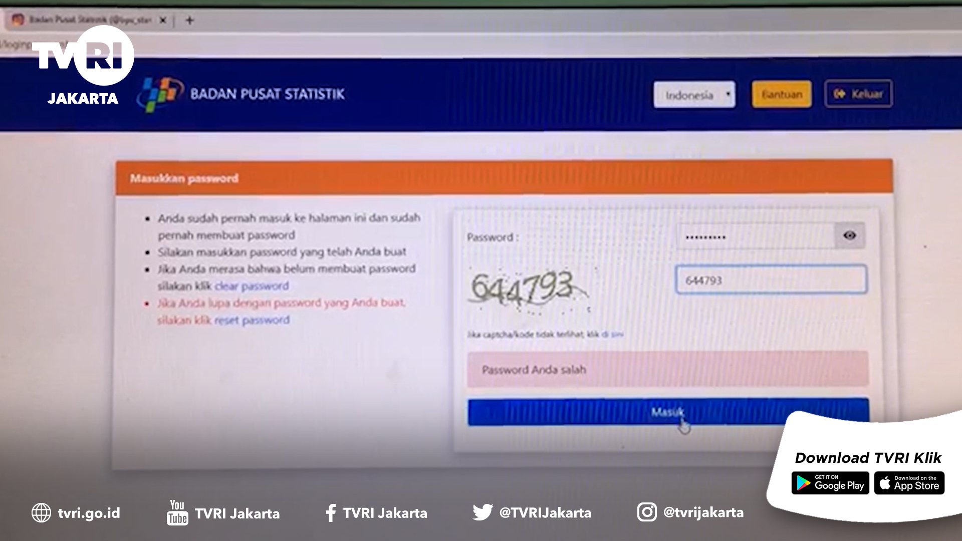 Masa Sensus Penduduk Online Diperpanjang