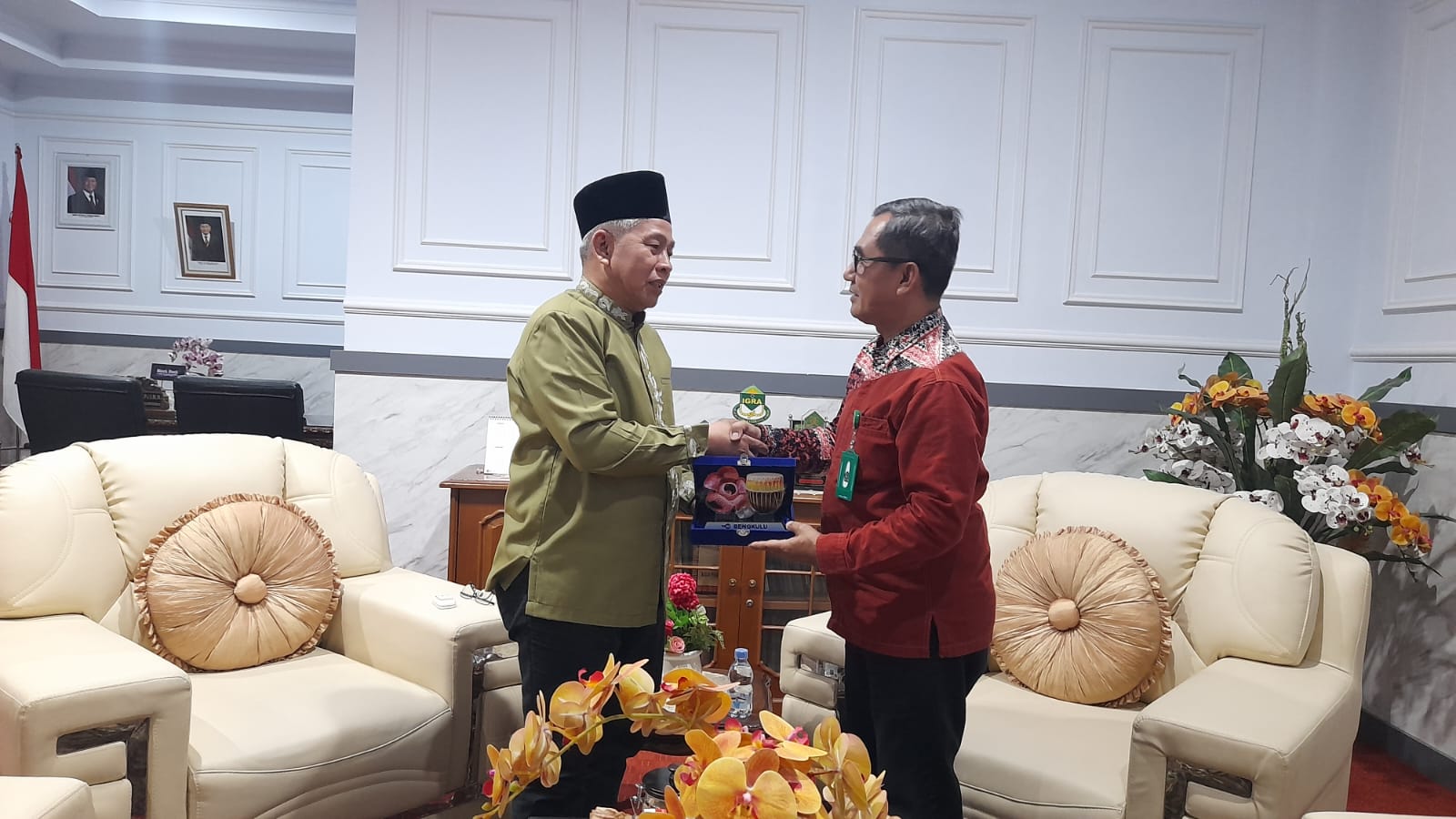 Jelang Ramadhan, Kepala TVRI Stasiun Bengkulu Sambagi Kanwil Kemenag Provinsi Bengkulu